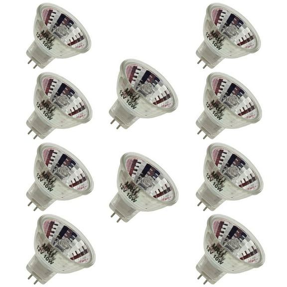 Industrial Performance JCR/M 12V 10W, 10 Watt, MR11, Bi-Pin (G4) Base Light Bulb (10 Bulbs)