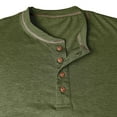 thumbnail image 4 of Kakii Mens Henley Short Sleeve T-Shirt Cotton Maverick Shirt, 4 of 4