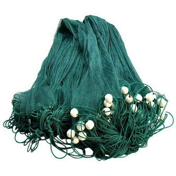 Fishing Net, 6.5x33FT Fishing Drag Net Polyethylene Beach Seine Bait Fish Mesh Fishing Net Durable Easy Throw Sinker Nets with Floats, Monofilament Sinker Nets for Seining Minnows, Shiners