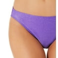 thumbnail image 2 of California Waves Women's Junior's Metallic Shine Hipster Bikini Bottoms Swimsuit Purple Size Small, 2 of 3