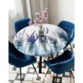 thumbnail image 5 of nqOlkjepod Spring Lavender Flower Round Tablecloth, Fitted Table Cover with Elastic for 36"-44" Round Tables, Botanical Floral Plant Vase Table Cloth Outdoor Dinning Party Waterproof Tablecloths, 5 of 6