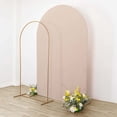 thumbnail image 5 of Efavormart Matte Nude Spandex Fitted Chiara Backdrop Stand Cover For Round Top Wedding Arch - 8ft, 5 of 6