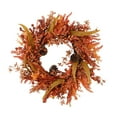 thumbnail image 5 of 18" Halloween Wreath - Black & Orange Artificial Thorn Vine for Front Door/Gate (Battery-Powered LED Bats, Style I), 5 of 6