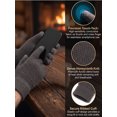 thumbnail image 4 of Gustave Men Women Thermal Insulated Winter Warm Gloves Touch Screen Texting Gloves Elastic Cuff Soft Knit Wool "Gray", 4 of 8