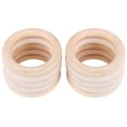 thumbnail image 1 of 10 piezas de mordedor de madera natural para bebés, juguete para morder, pulsera de madera, manualidades DIY, 1 of 15