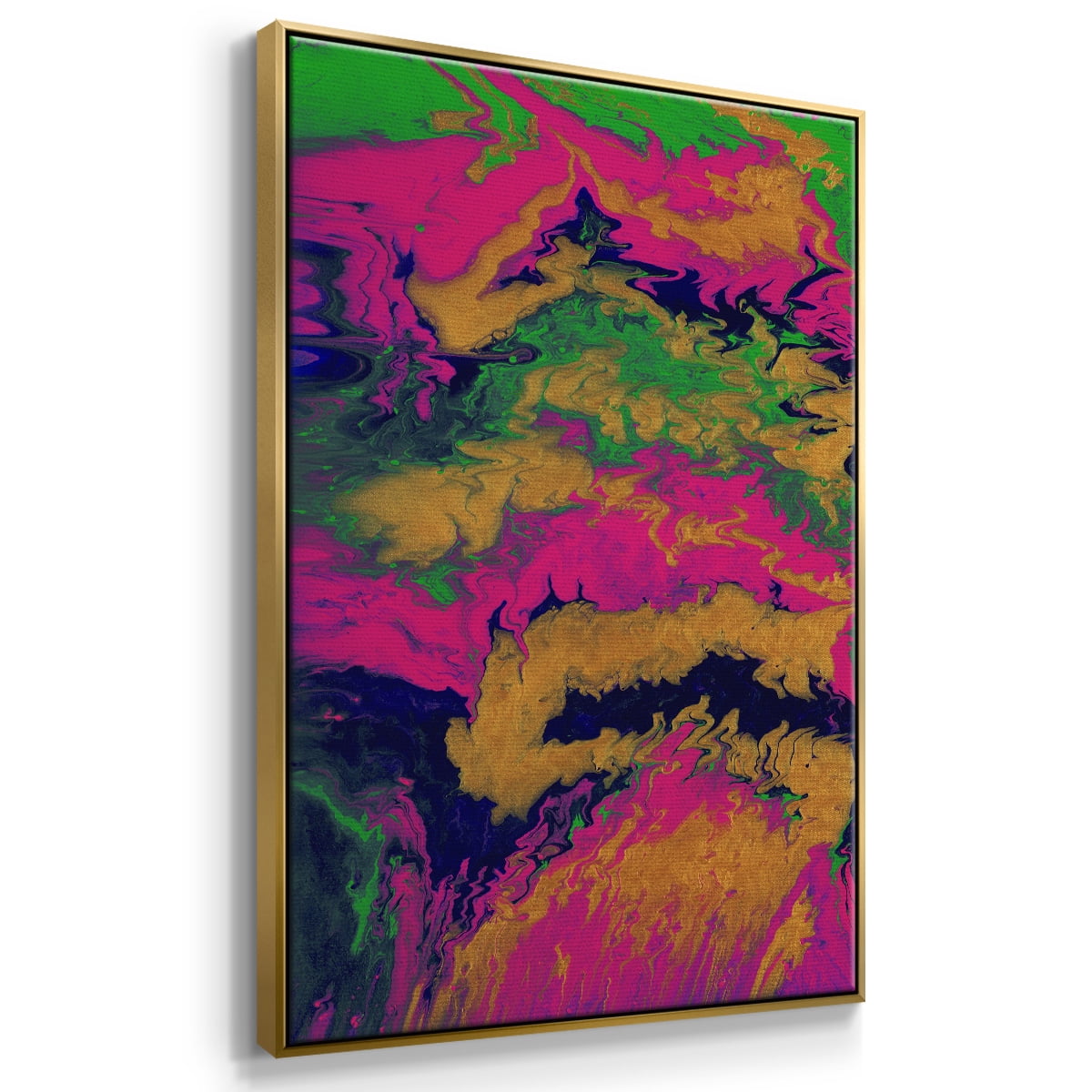 M48 Framed Premium Gallery Wrapped Canvas - Ready to Hang - 27 x 41 - Gold Floating Frame