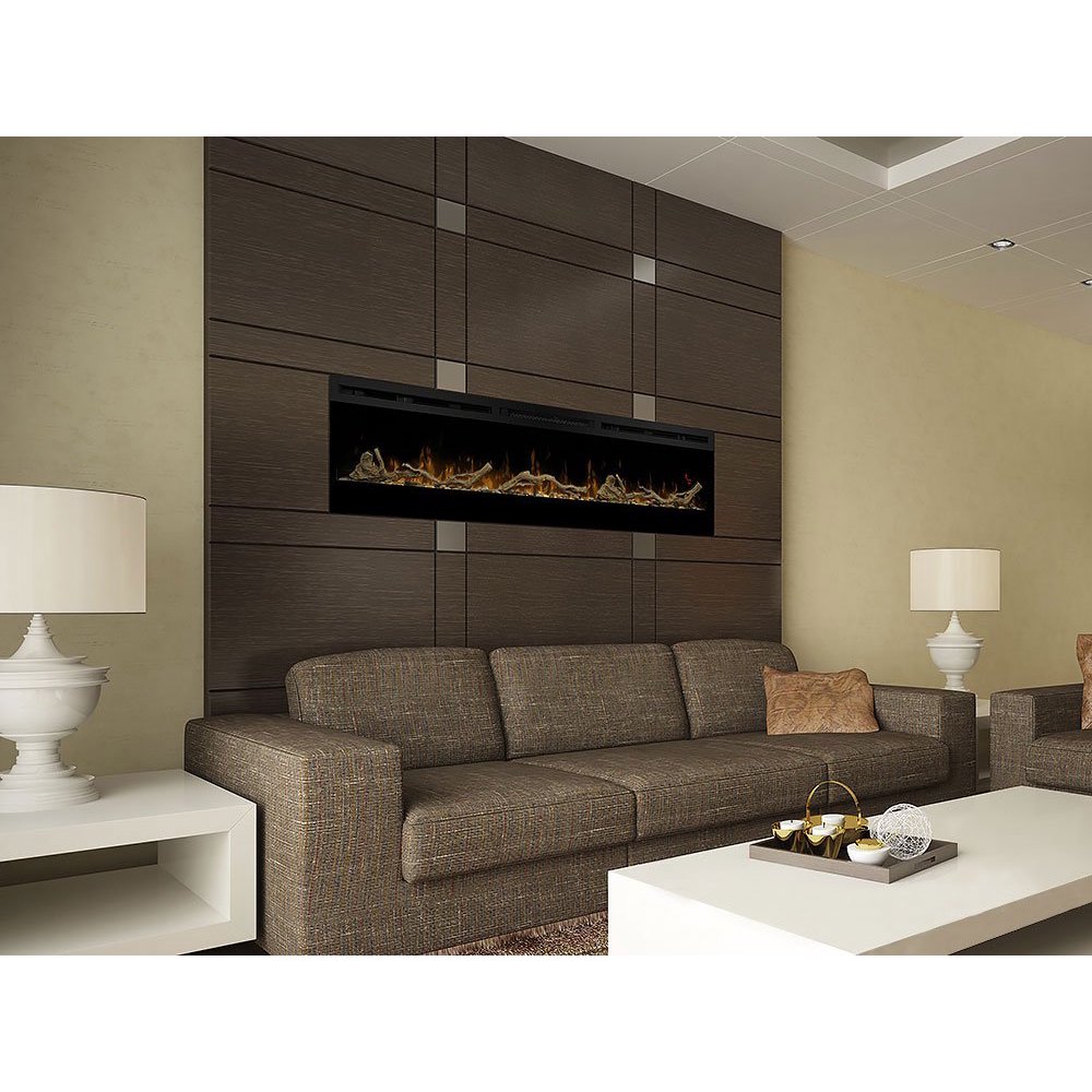 Dimplex Prism 74In Electric Fireplace w/ Driftwood Log Set BLF7451