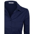 thumbnail image 4 of KOGMO Womens Long Sleeve Button Down Shirts Office Work Blouse with Pocket (S-3X), 4 of 7