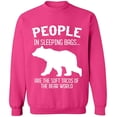 thumbnail image 2 of OXI Crewneck Sweatshirt - The Bear World, Basic Casual Sweatshirts for Men's and Women Fleece Sweatshirt Long Sleeve - Heliconia 3X-Large, 2 of 2