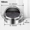 thumbnail image 1 of Grille Ronde de Sortie d'Air Extérieure en Acier Inoxydable, Couvercle d'Évent de Chauffage et de Refroidissement, 1 of 1