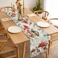 thumbnail image 3 of Table Runner 48 Inches Long for Kitchen Dining, Red Mushrooms Dresser Scarf Farmhouse, Dining Table Decorations for Wedding/Parties, Eucalyptus Leaves Summer Botanical Rustic 13 x 48 In, 3 of 8
