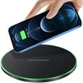thumbnail image 1 of Cargador inalámbrico ultradelgado, 15 W, cargador rápido compatible con iPhone SE 2020/12/11/11 Pro Max/XR/X, LG V60 V50/V40/G7/G8/G8X, Galaxy Note 10 S20 Ultra/S10 Levamdar OTTO-HJW-0105, 1 of 1