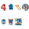 Sonic Boom Sonic The Hedgehog Party Supplies Party Pack For 32 With Red #4 Balloon