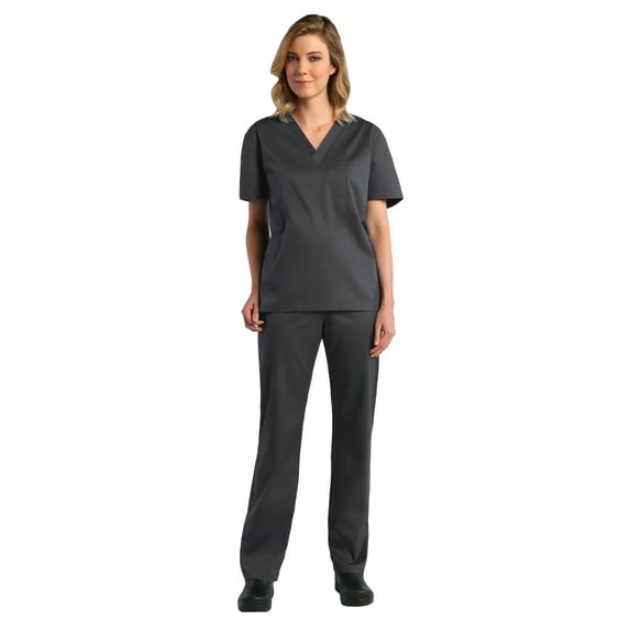 Maevn Red Panda Unisex V-Neck Scrub Top & Unisex Basic Scrub Pant Set