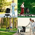thumbnail image 5 of ZOOLIKE 4-Wheeled Pet Stroller for Cats & Dogs, Foldable Travel Carrier with 360-Degree Swivel, Black, 5 of 8