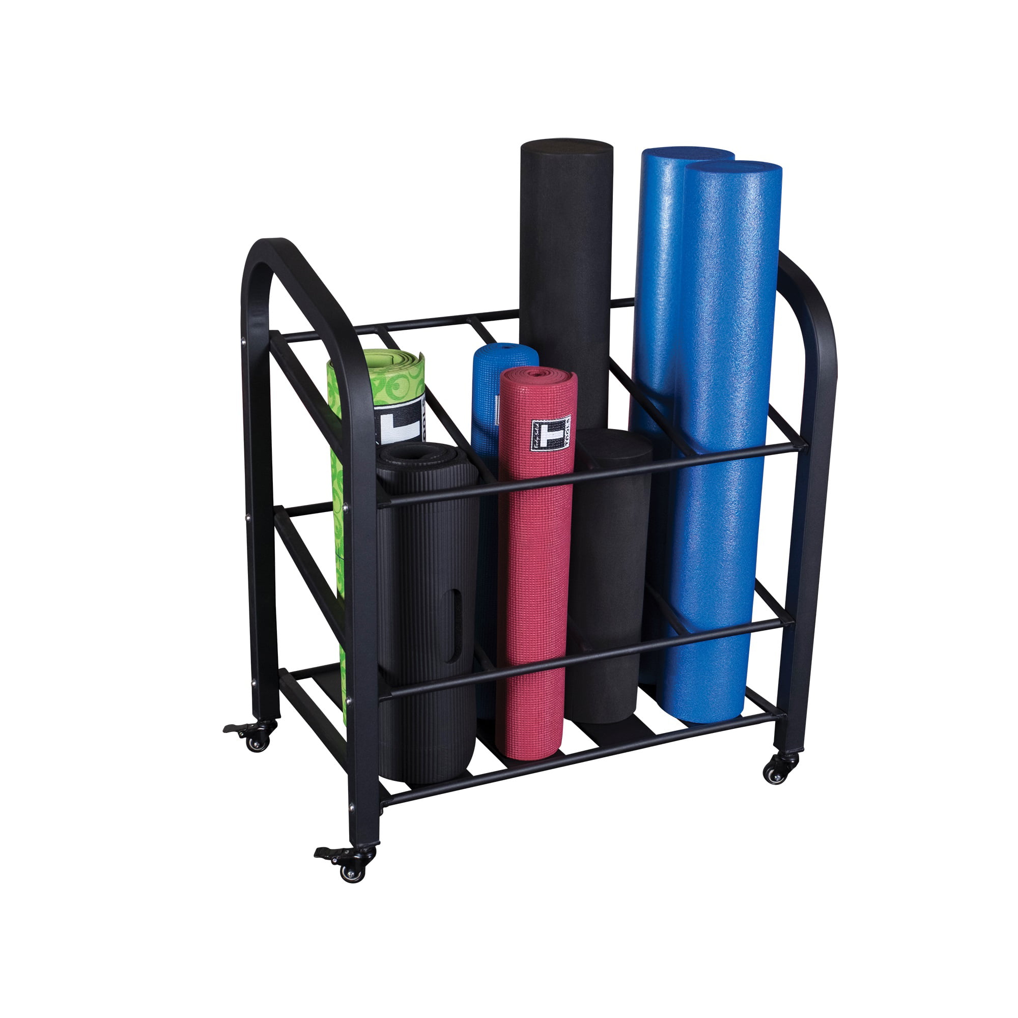 Body Solid Foam Roller/Yoga Mat Storage Cart