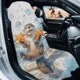 thumbnail image 3 of XYZCANDO Car Seat Cover Towel Easy Install Automotive Front Seat Protector for Running Gym, Car Seat Towel Cover Machine Washable, Otter Starfish Bubbles Pattern, 3 of 11