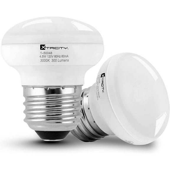 Xtricity R14 LED Mini Light Bulb, 4.5W (40W Eqv), E26 Medium Base, 120V, 3000k Soft White ‎(2 Pack )