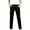 Black, variant on Dovford Mens Elastic Waist Solid Color Jeans Pants for Seniors Adaptive Mens Pants for Elderly with Zipper