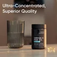 AJ SUPPS 3x Strength Omega 3 Fish Oil Burpless Supplement + EPA & DHA