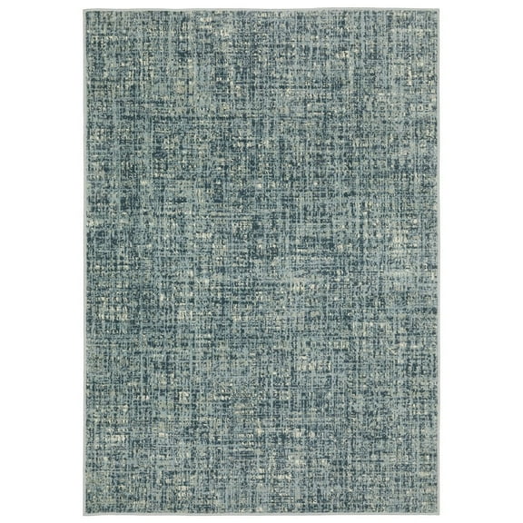 Oriental Weavers Branson Area Rug - BR13A - 9'10" x 12'10" - in Blue/ Gray - Modern Style, Stain Resistant, Family and Pet Friendly , Family, Dining, Living Room Rug
