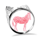 thumbnail image 1 of La UICN animales en peligro de extincion Zebra Roja Anillo de compromiso de boda de amor ajustable Unbranded M, 1 of 3