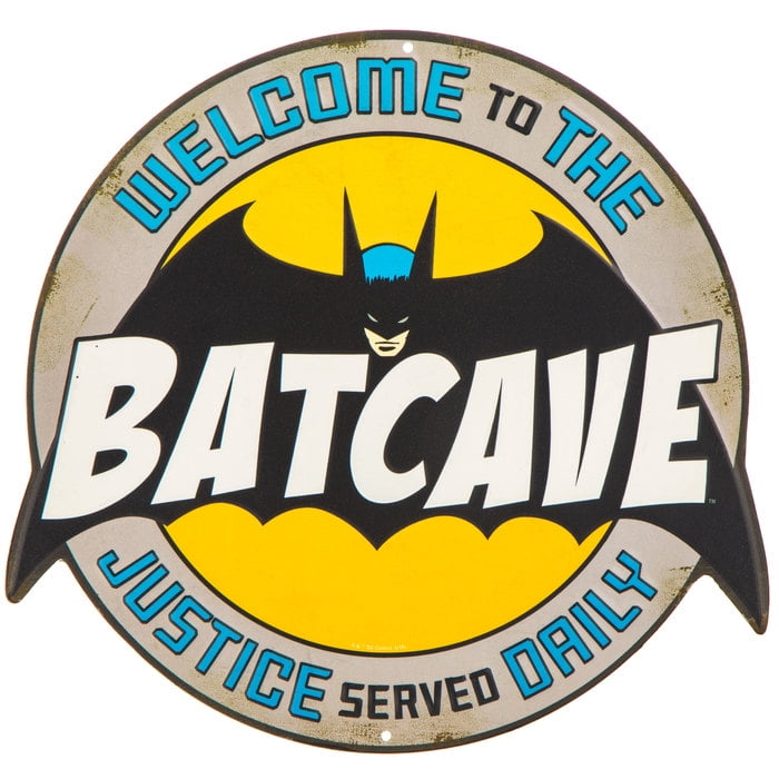 Batman Metal Wall Sign Batcave 