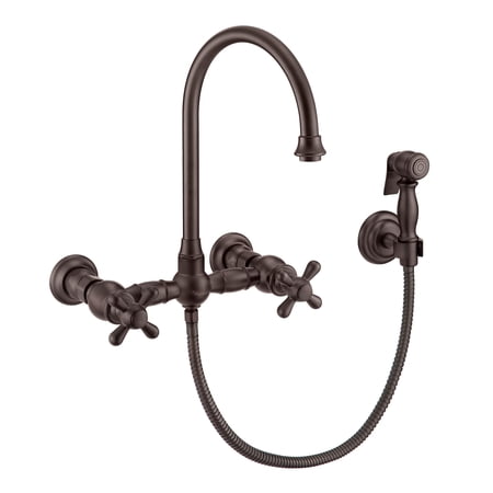 Whitehaus Whkwcr3-9301-Nt Vintage Iii Plus 1.5 GPM Wall Mounted Bridge Kitchen Faucet -