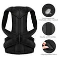 thumbnail image 3 of Correcteur de Posture en Maille Noire pour Hommes et Femmes (Taille M) - Design Ultra-Fin Invisible avec Sangles Réglables, Rembourrage Doux et Soutien Dorsal Double Cartilage - Soulage les Douleurs au Cou/épaule/dos, Correct, 3 of 6