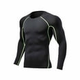 thumbnail image 2 of Kakii Men's Compression Shirts Thermal Long Sleeve Athletic Workout Tops Gym Undershirts Sports Baselayers Running T Shirt for Men, 2 of 6