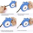 thumbnail image 3 of Retractable Dog Leash with Light 15 Poop Bags, Dispenser 16ft Extendable Dog Walking Leash for Small Dogs up to 55 lbs, Non-Slip Handle - Blue, 3 of 6