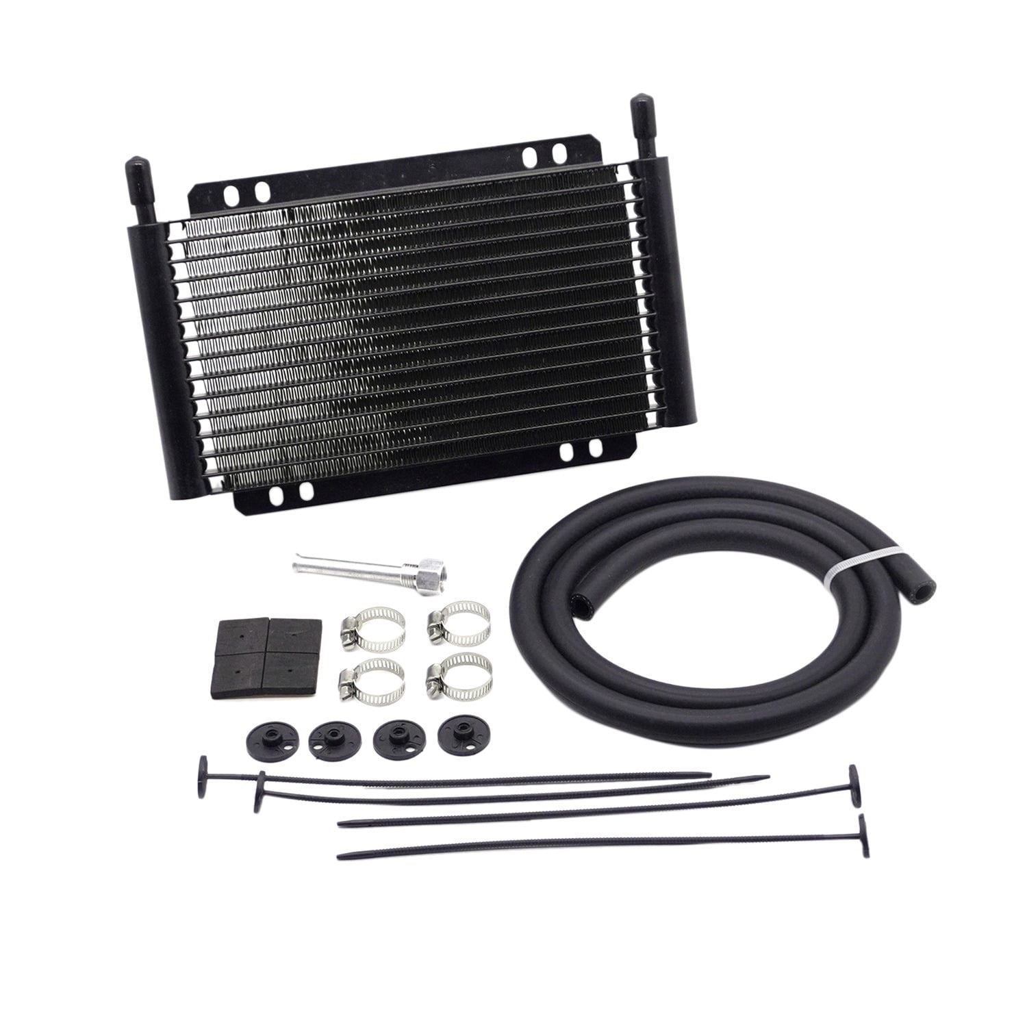 15 Row Universal Oil Cooler Aluminum Transmission Oil Cooler Automatic Stacked Plate Oil Cooler