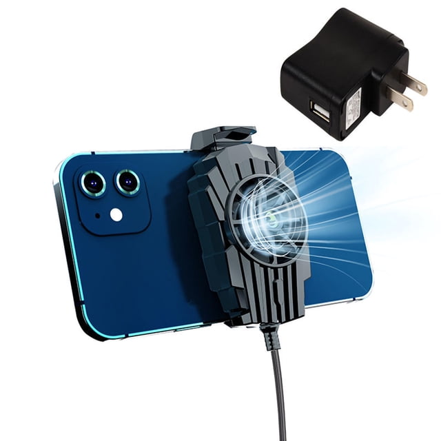 Mobile Phone Cooler Phone Radiator Back Clip Phone Game Cooling Fan Mobile Phone Radiator Cooler Phone Game Cooling Fan Heat Sink Back Clip For Live StreamingG6 Radiator Adapter