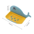 thumbnail image 4 of Unique Bargains 1 Pc Soap Dish Cartoon Whale Soap Holder for Bathroom Dark Blue, 4 of 6