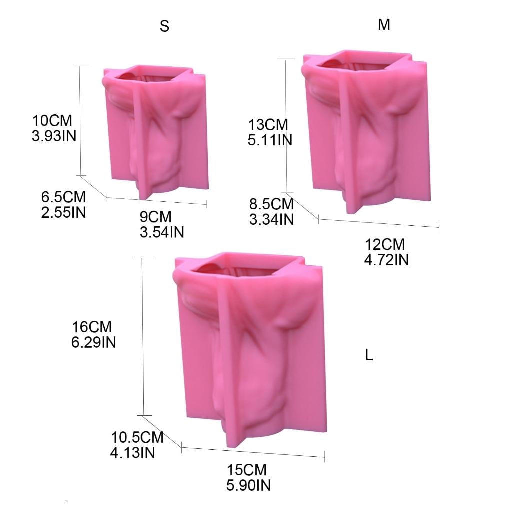 POYOGA Mysterious Veil Female Candle Silicone Mould Plasters Crafts Making Supplies