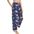 thumbnail image 2 of Uemuo Dinosaur Pattern Women's Wide Leg Palazzo Lounge Pants with Pockets Light Weight Loose Comfy Casual Pajama Pants-XX-Large, 2 of 9