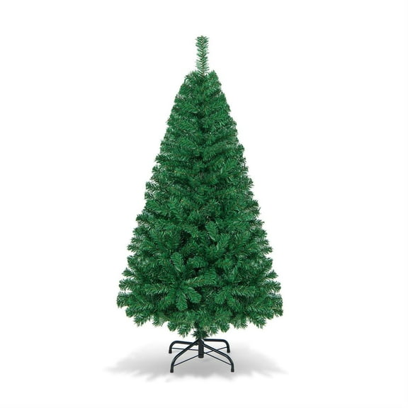 Demi Bonn 5 ft Green Artificial PVC Christmas Tree - Hinged Design, Sturdy Metal Stand for Easy Assembly