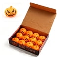 thumbnail image 2 of 12 Pack Halloween Mini Pumpkin LED Tealight Candles, Flameless Tabletop Ornament For Fall Harvest Haunted House Indoor Party Decor.(D:1PC SIZE:2.36*1.97 inin), 2 of 6
