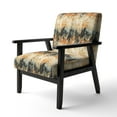 thumbnail image 3 of Designart "Chevron Doré Rêverie I" Chaise d'Appoint Rembourrée - Fauteuil Charmant pour Salon, 3 of 7