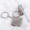 thumbnail image 3 of Hevirgo Mini Stainless Steel Retractable Measure Tape Ruler Keychain Key Ring Pendant(Silver), 3 of 9