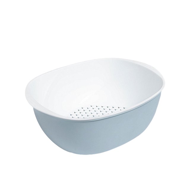 Bearachild Cesta de colador de grado alimenticio de PP para lavar arroz y frutas, lavar vegetales, lavar arroz, azul L Type3 NO3