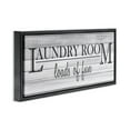 thumbnail image 3 of Stupell Industries Fun Laundry Room Funny Bathroom Typography Painting Black Floater Framed Canvas Art Print Wall Art, 25 x 11, 3 of 9