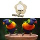 thumbnail image 2 of Espejo de madera para pájaros con perca, soporte para loros, mascota de Zulema Espejo de pájaro con percha, 2 of 8