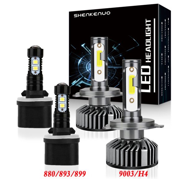 9003/H4 880 LED Headlight Foglight Bulbs Kit,for Venture 1997-2001 LED High and Low Beam+880 Fog Light4pc