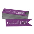 thumbnail image 1 of Inkdotpot Pack Of 50 Real Silver Foil Paper Tags Made With Love Text Favor Hang Tags, 1 of 6