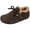 Coffee, variant on Quealent Kids Winter Boots Warm Liner Inside Platform Boots Boys Girls Cute Outdoor Non Slip Low Heel Shoes Brown for Size 9