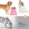 thumbnail image 5 of Pink Metal Raised Dog Bowl Stand for Large Dogs, Stronger Elevated Dog Bowls with Sprill Proof Mat, Dog Food & Water Bowls 10in Tall Dog Feeder (42OZ-Stainless Steel Dog Bowls, Mat-12x19 in), 5 of 7