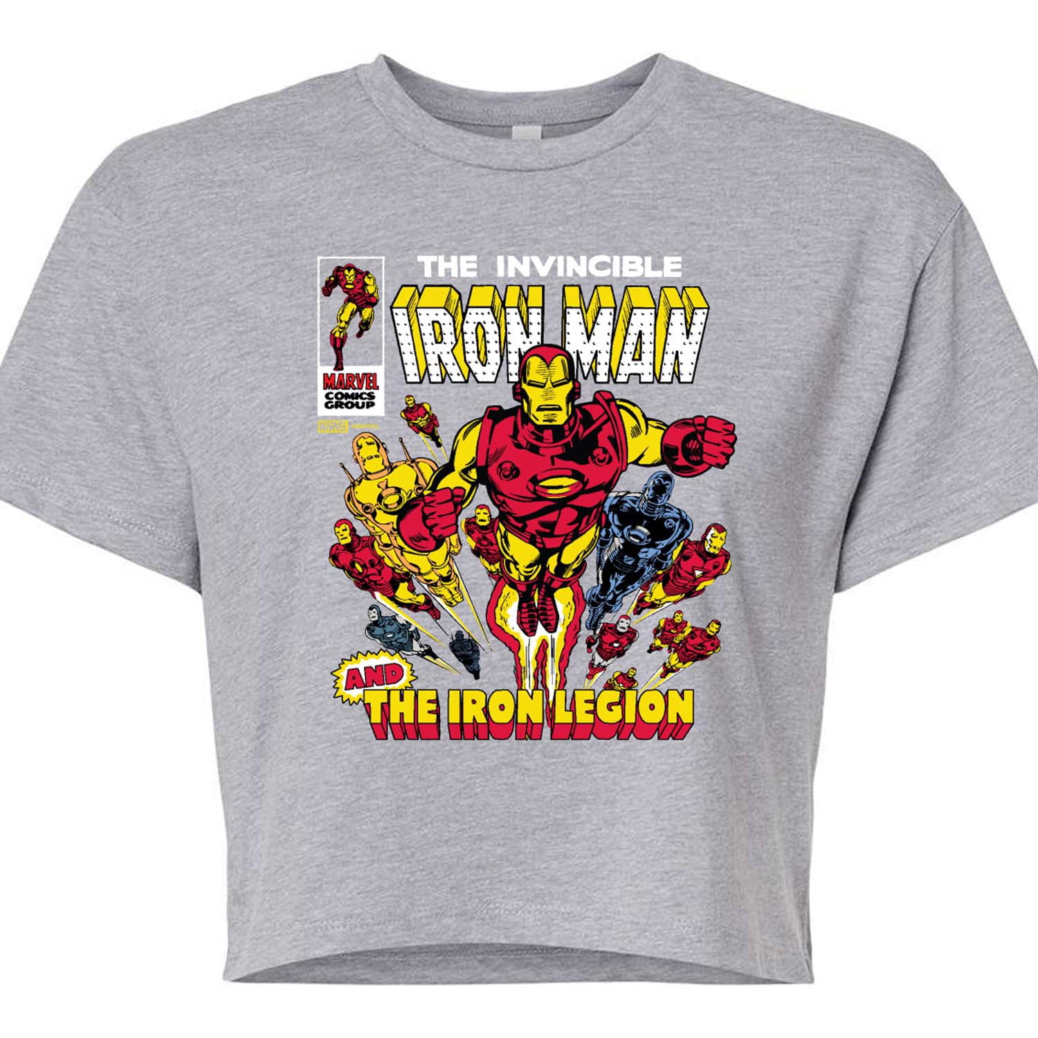 Marvel Iron Man - Comic Book Cover - Juniors Cropped Graphic T-Shirt