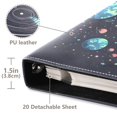 thumbnail image 3 of FORMRS 3 Ring Photo Album 4"x6" Self Adhesive Large Capacity PU Leather Cover, Black Record, 3 of 8