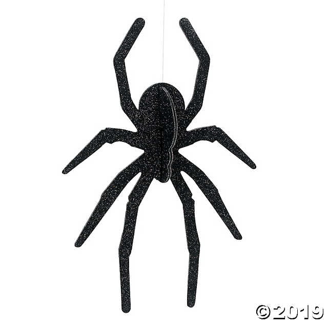 ANIMATED DROPPING DANGLING CLIMBING BLACK SPIDER HALLOWEEN DECOR 